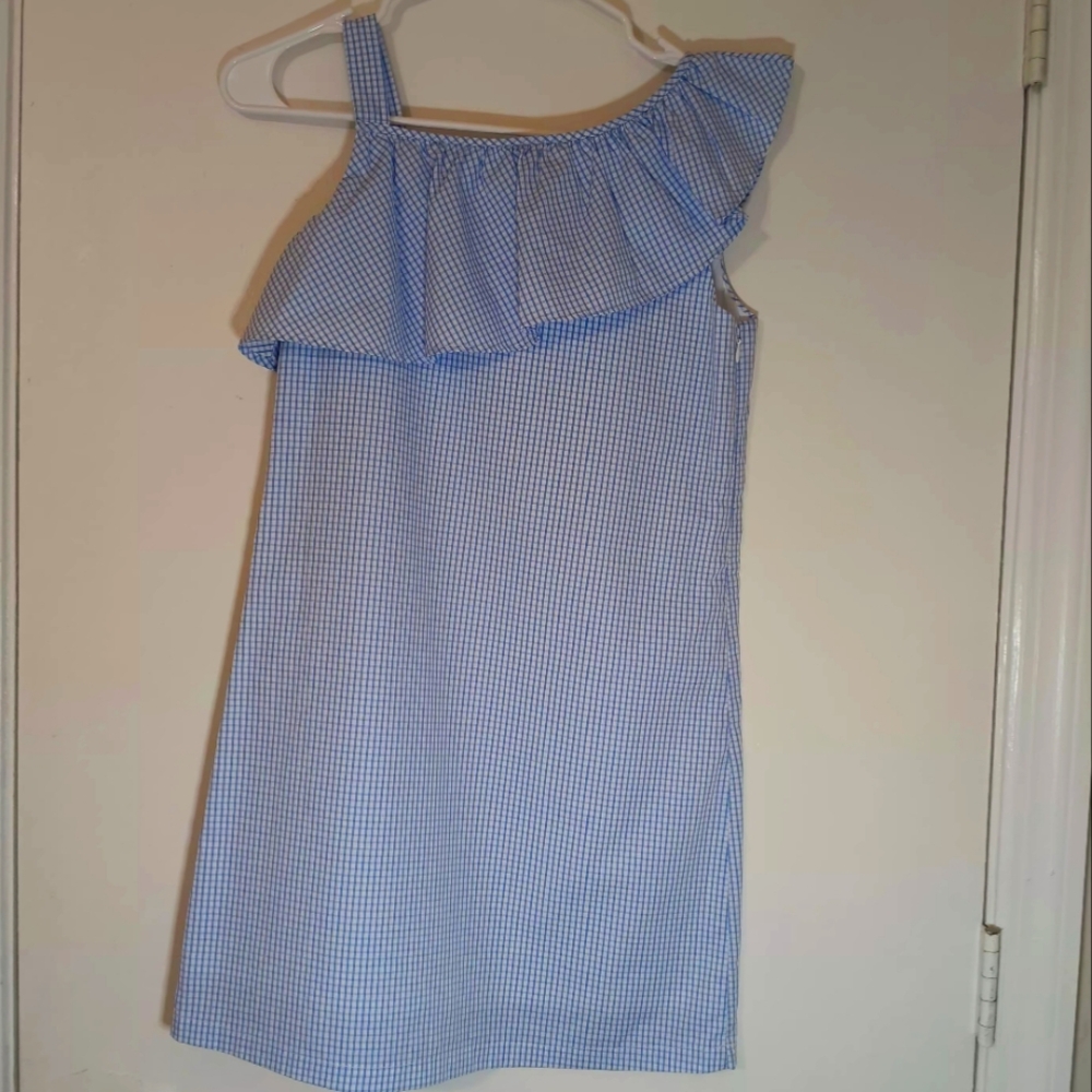 Brown Bowen Company Size 12 Millie Ruffle Dress Seaisland Seersucker One Should - Picture 3 of 11
